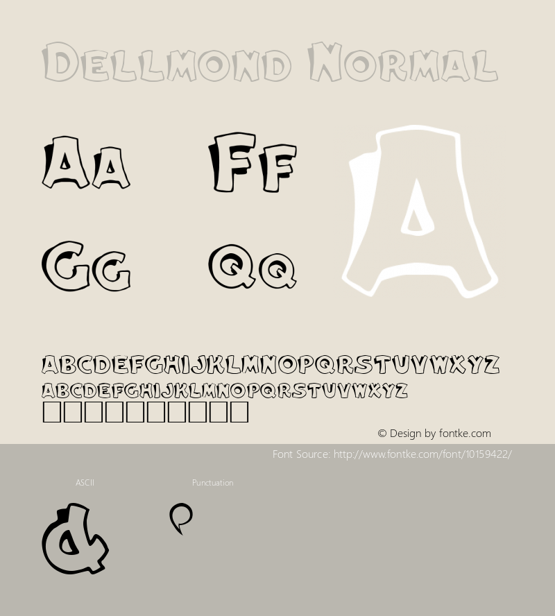 Dellmond Normal 1.0 Fri Oct 09 21:37:18 1998 Font Sample