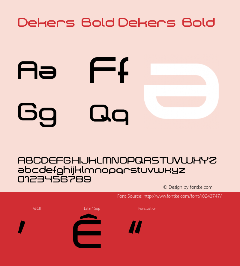 Dekers_Bold Dekers_Bold Unknown Font Sample