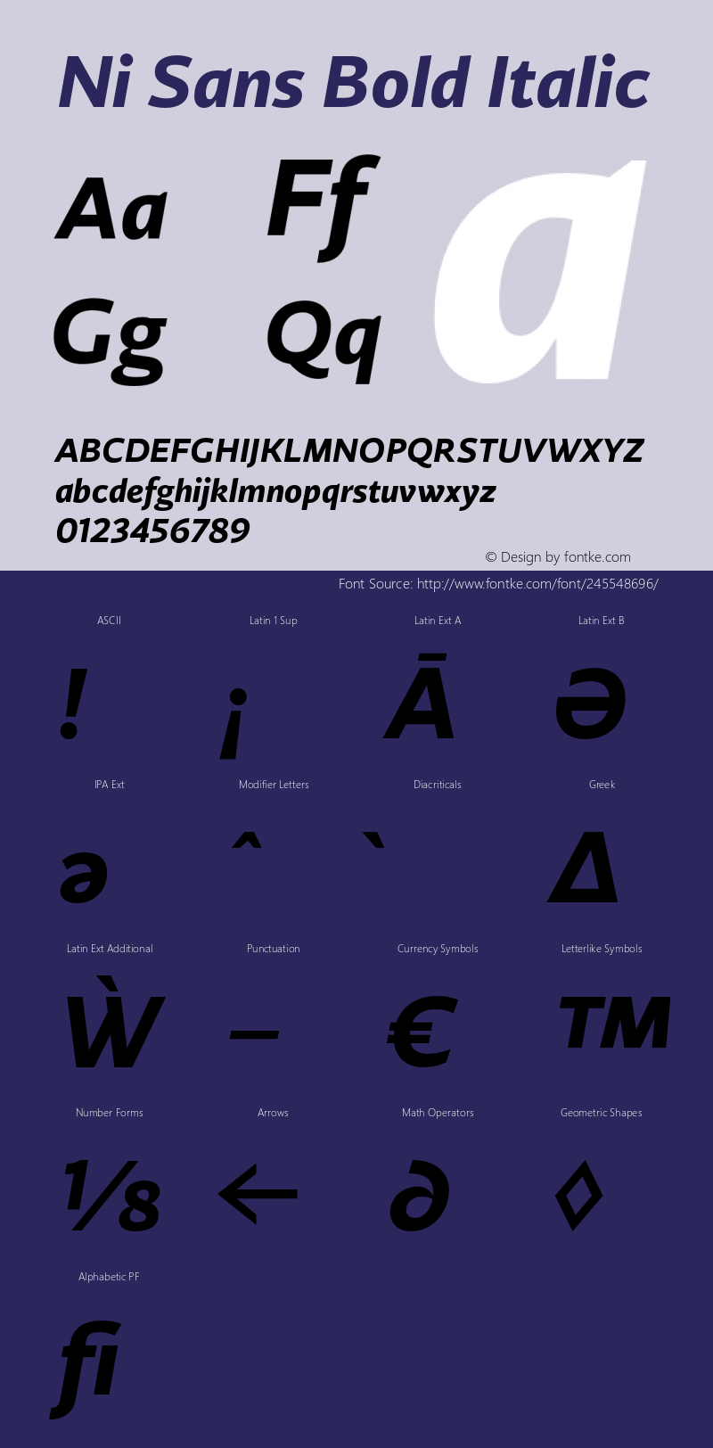 Ni Sans Bold Italic Version 1.000;PS 001.000;hotconv 1.0.88;makeotf.lib2.5.64775图片样张