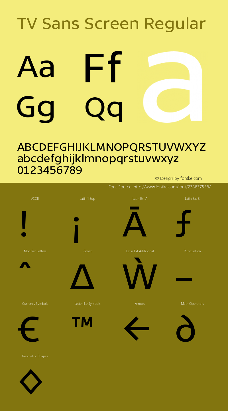 TVSansScreen-Regular Version 1.3图片样张