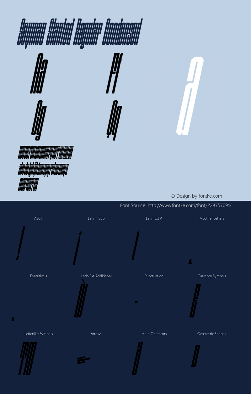 Seymaz Slanted Regular Condensed Version 1.000图片样张