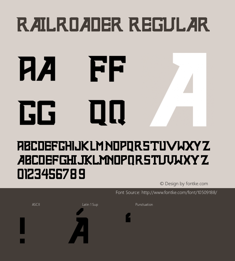 Railroader Regular Version 1.0 Font Sample