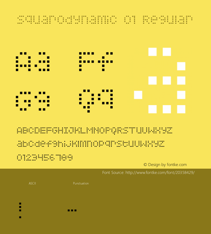 Squarodynamic 01 Macromedia Fontographer 4.1.3 1/3/01 Font Sample