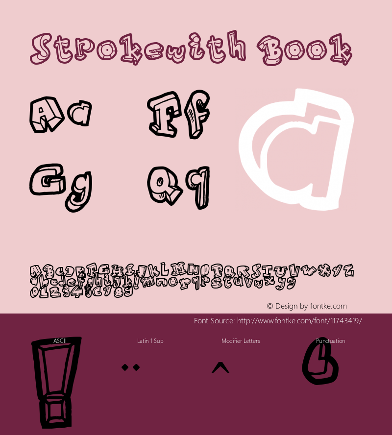 Strokewith Book Version 1.00 October 24, 201 Font Sample