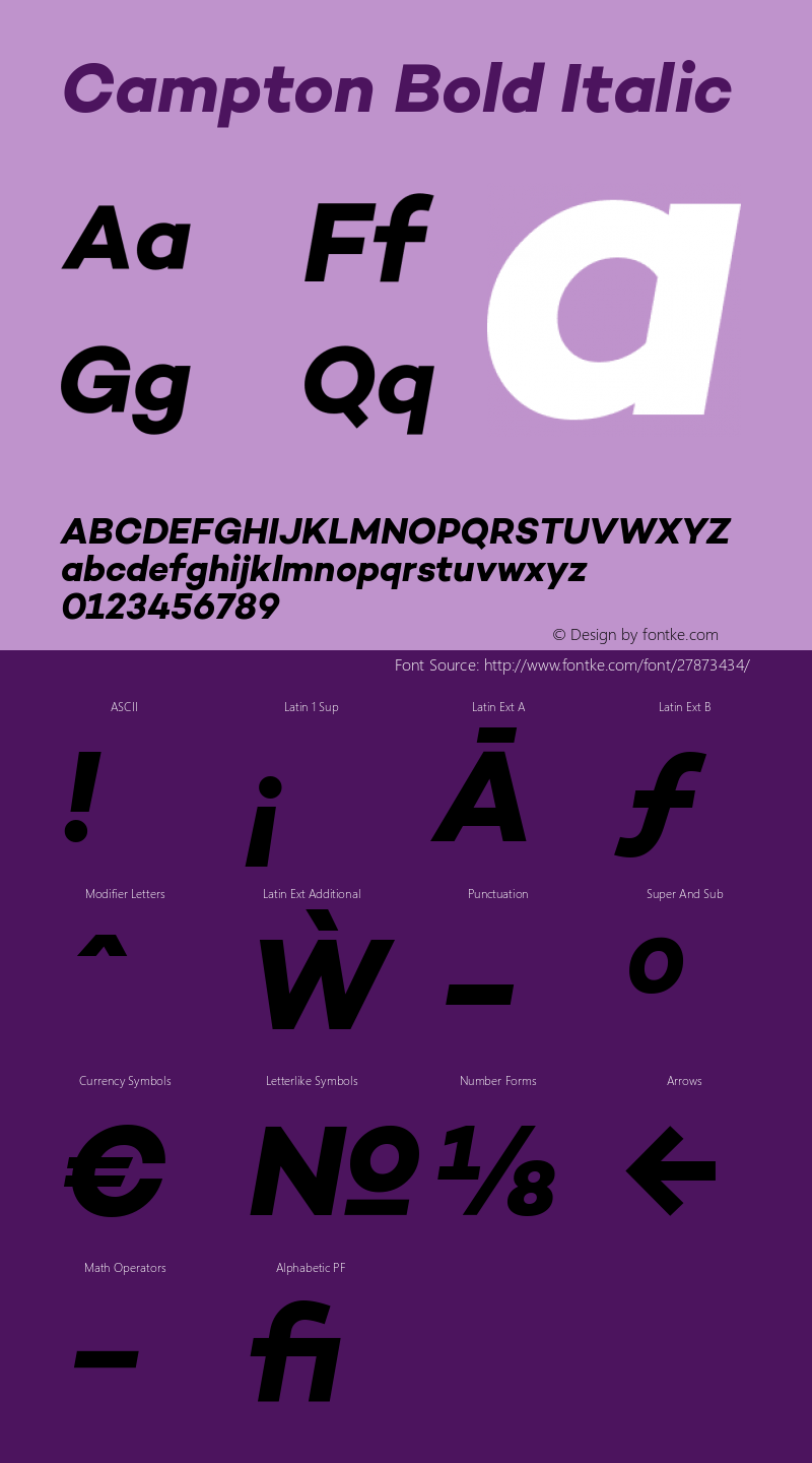 Campton Bold Italic Version 1.000;PS 001.000;hotconv 1.0.70;makeotf.lib2.5.58329 Font Sample