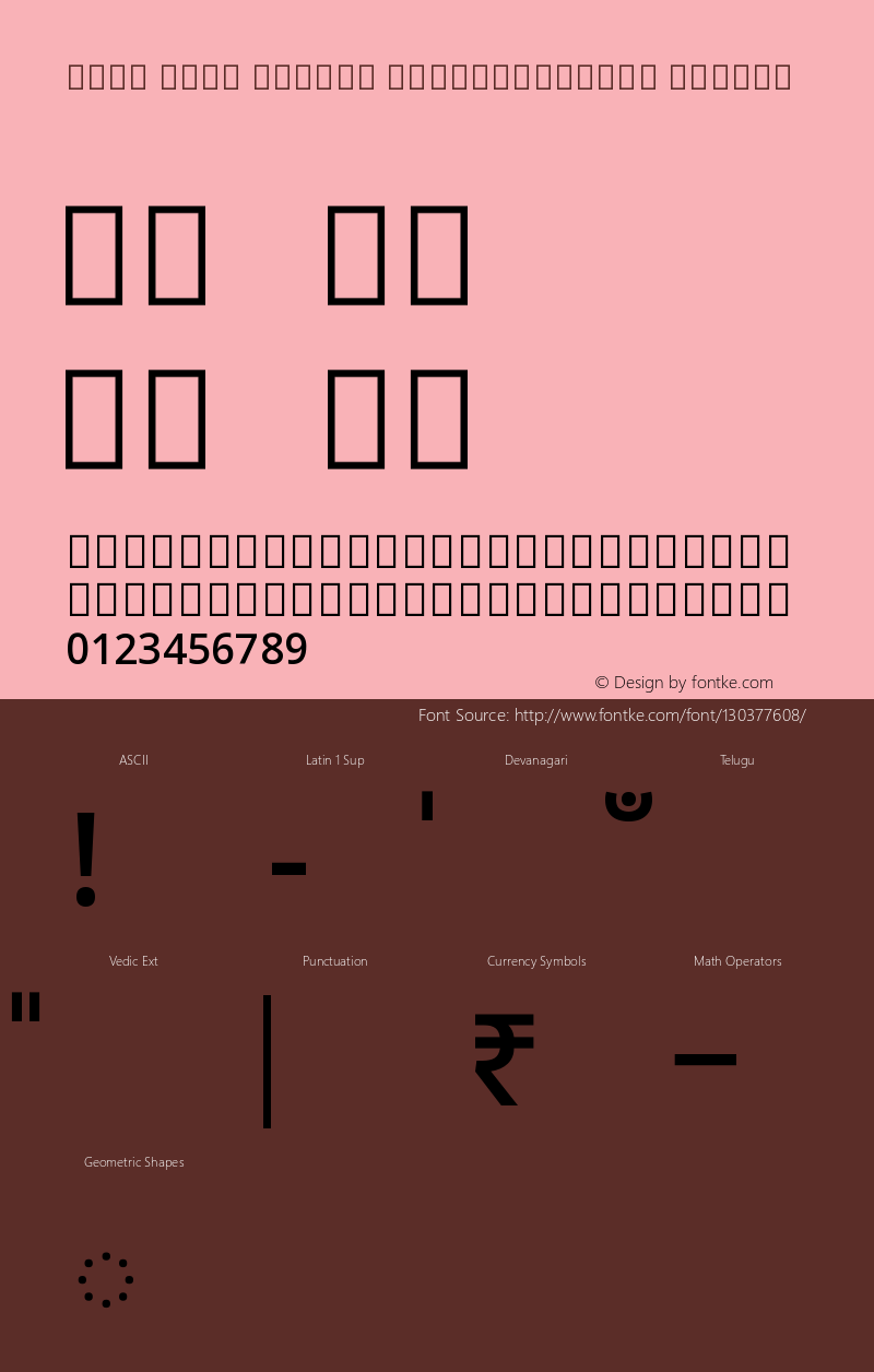 Noto Sans Telugu SemiCondensed Medium Version 2.001 Font Sample