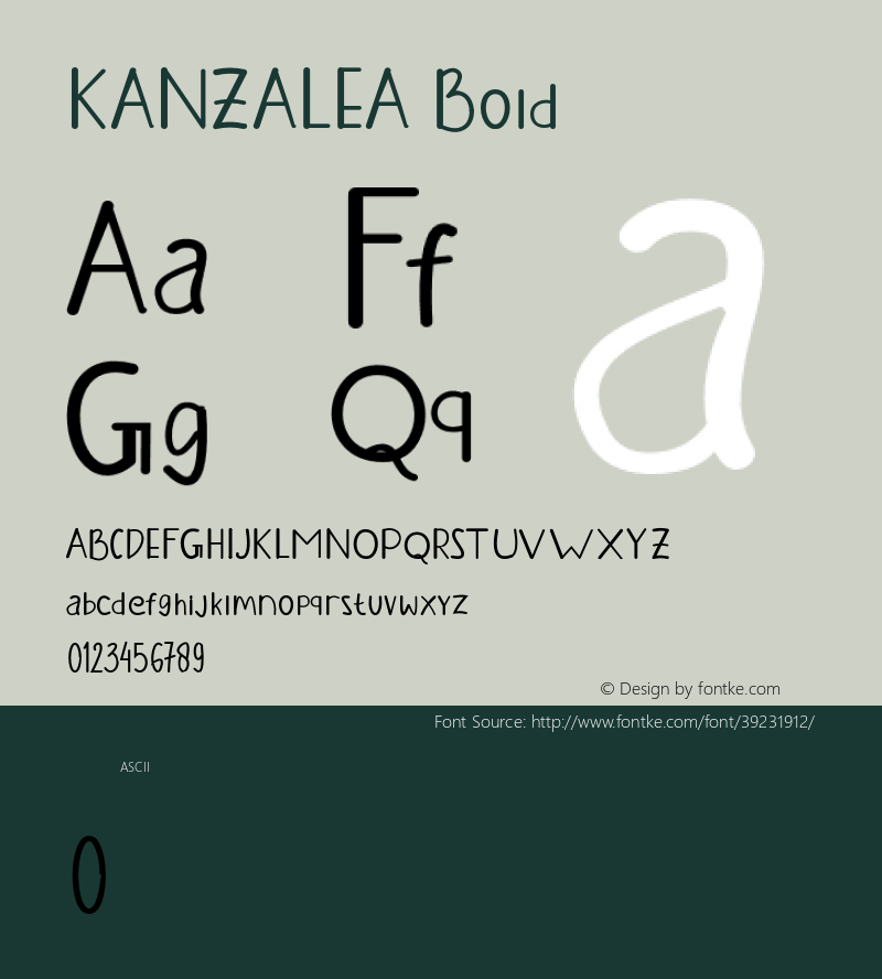 KANZALEA-Bold Version 1.00;September 12, 2019;FontCreator 12.0.0.2545 64-bit Font Sample