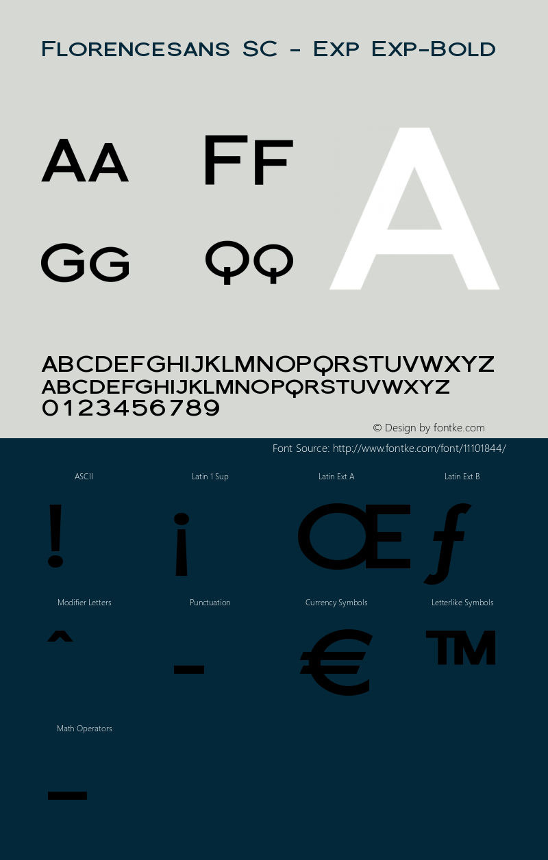 Florencesans SC - Exp Exp-Bold Version 001.000 Font Sample