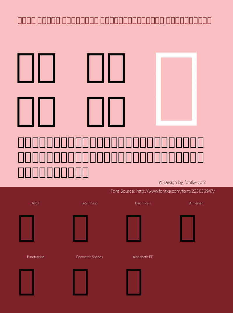 Noto Serif Armenian ExtraCondensed ExtraLight Version 2.005图片样张