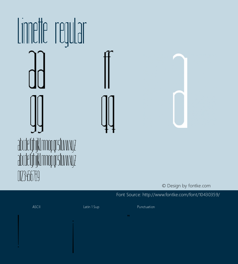 linnette Regular Version 1.00 2012 Font Sample