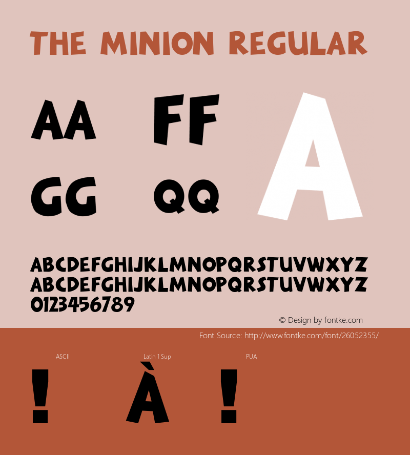THE MINION  Font Sample