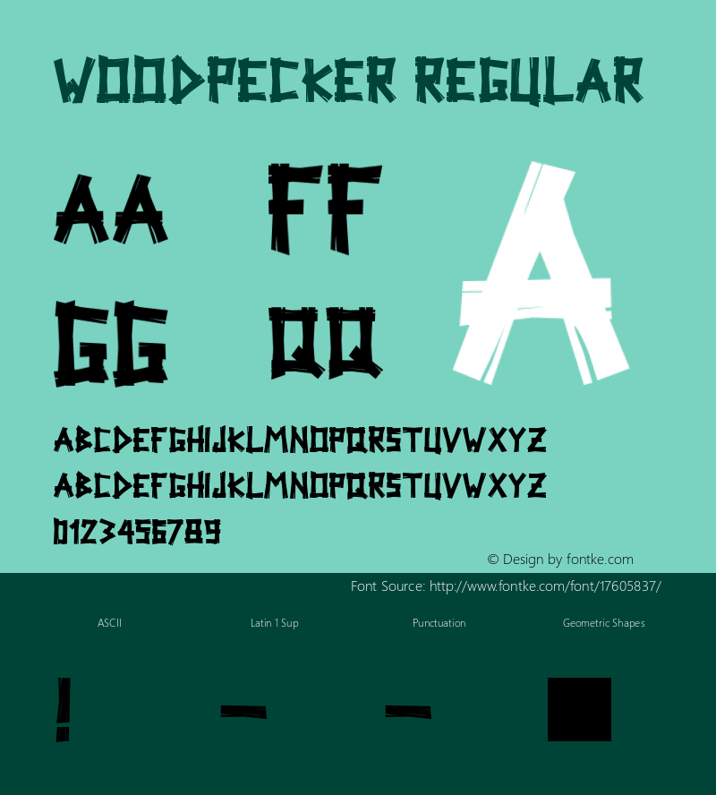 Woodpecker Regular 1.000 Font Sample