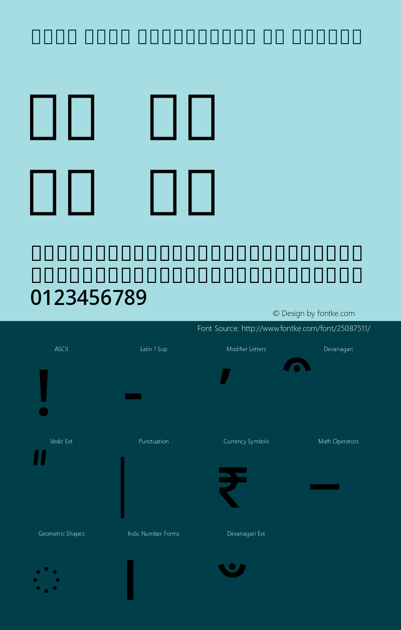 Noto Sans Devanagari UI Medium Version 2.000 Font Sample