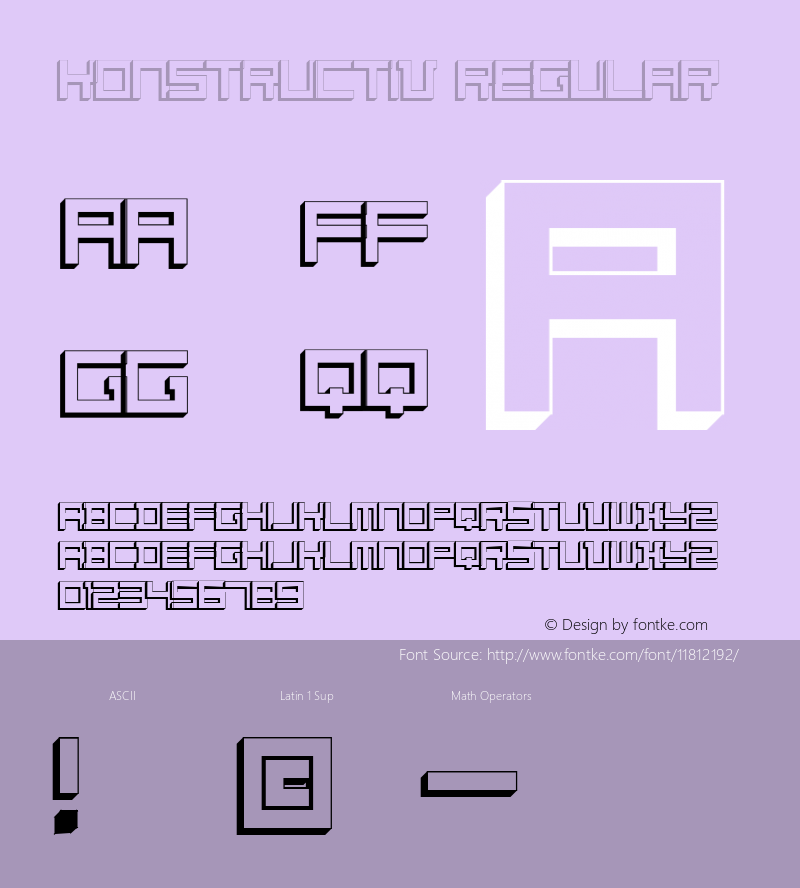 Konstructiv Regular Version 1.0 Font Sample
