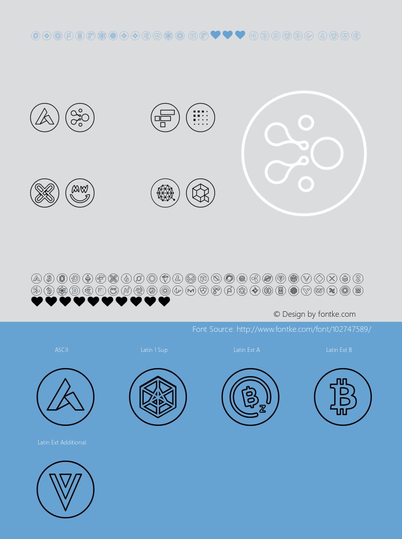 Cryptocurrency No.06 Radial Line 1.000 Font Sample