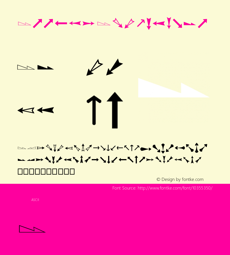 Arrows ADF Regular Version 1.001 Font Sample