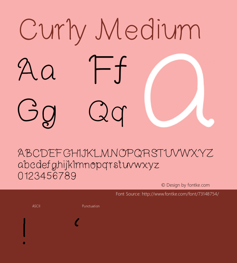 Curly Version 001.000 Font Sample