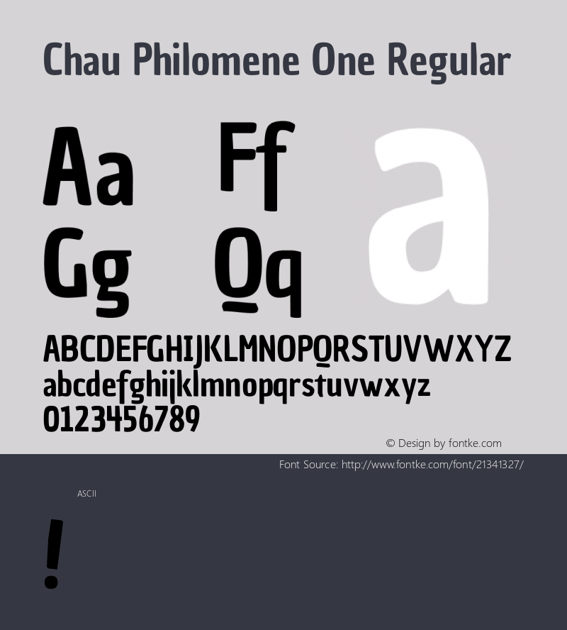 ChauPhilomeneOne Version 1.0 Font Sample