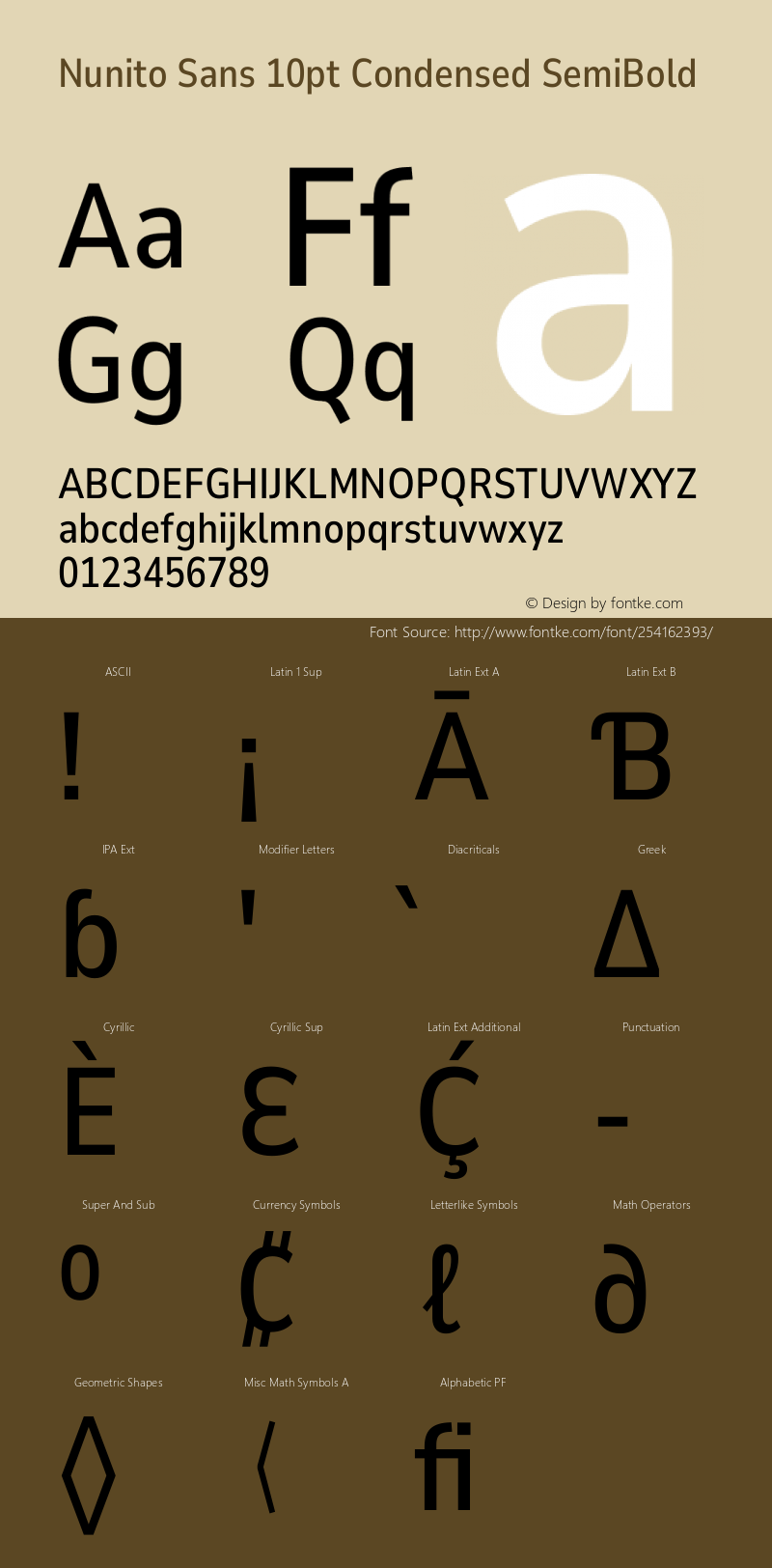 Nunito Sans 10pt Condensed SemiBold Version 3.101;gftools[0.9.27]图片样张