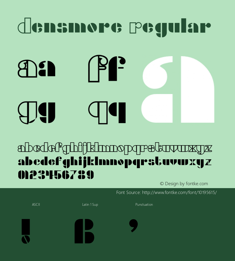 Densmore Regular 001.000 Font Sample