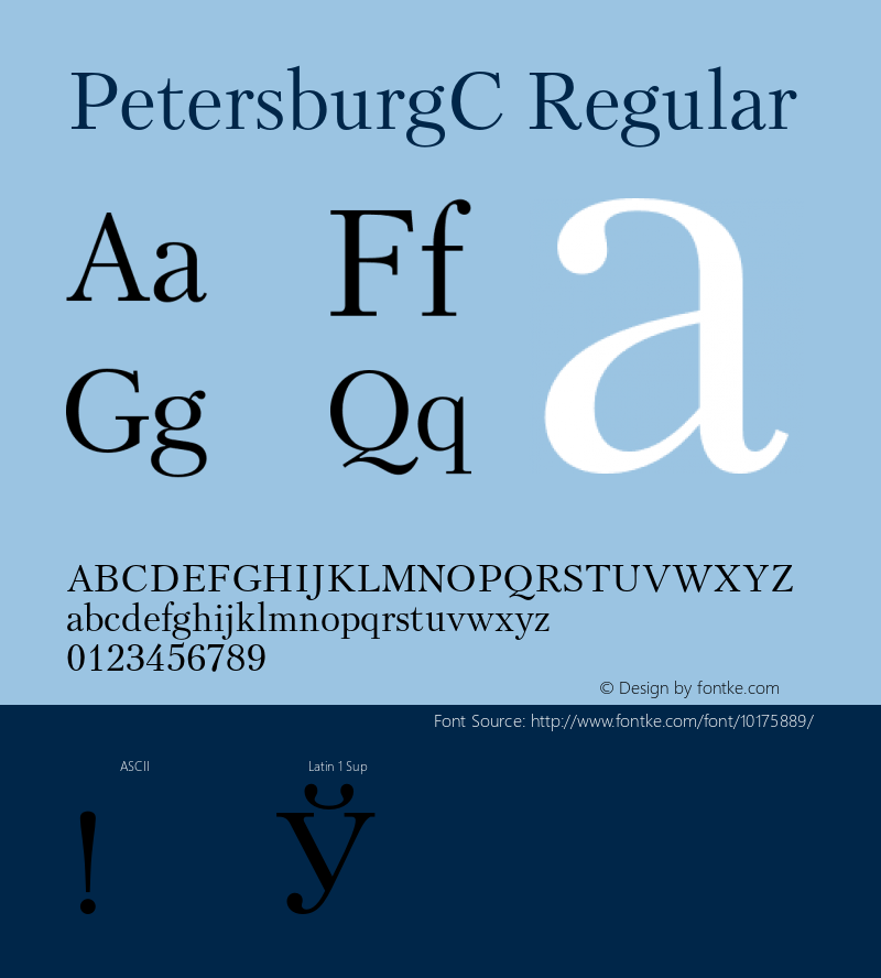 PetersburgC Regular 001.000 Font Sample