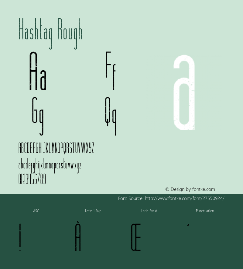 Hashtag Rough Version 1.002;Fontself Maker 3.0.0-3 Font Sample