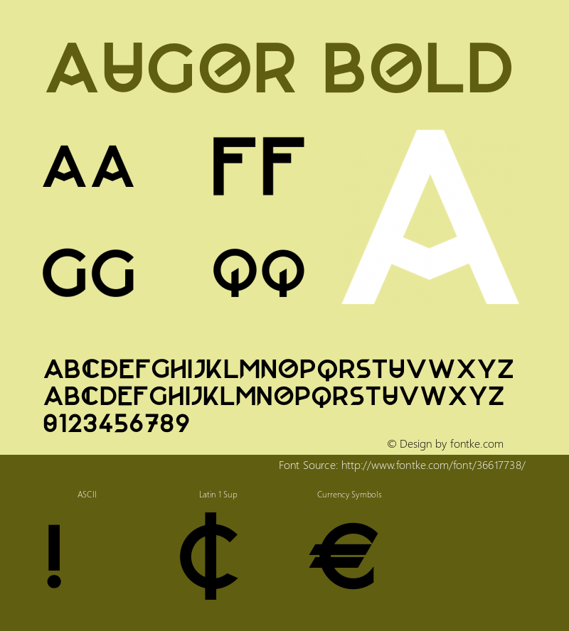 Augor Bold Version 1.000;PS 001.000;hotconv 1.0.88;makeotf.lib2.5.64775 Font Sample