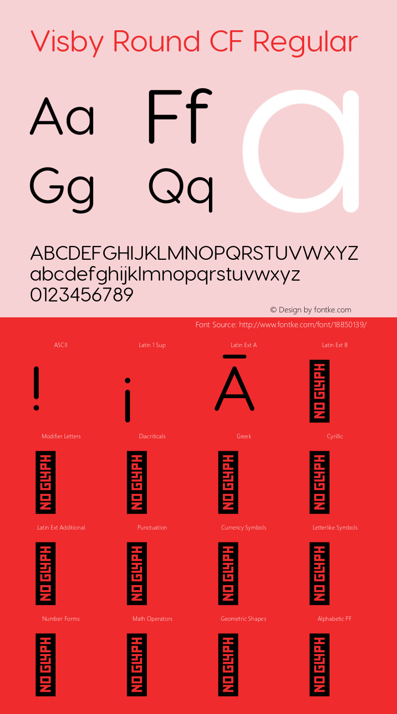 Visby Round CF Regular Version 1.700 Font Sample