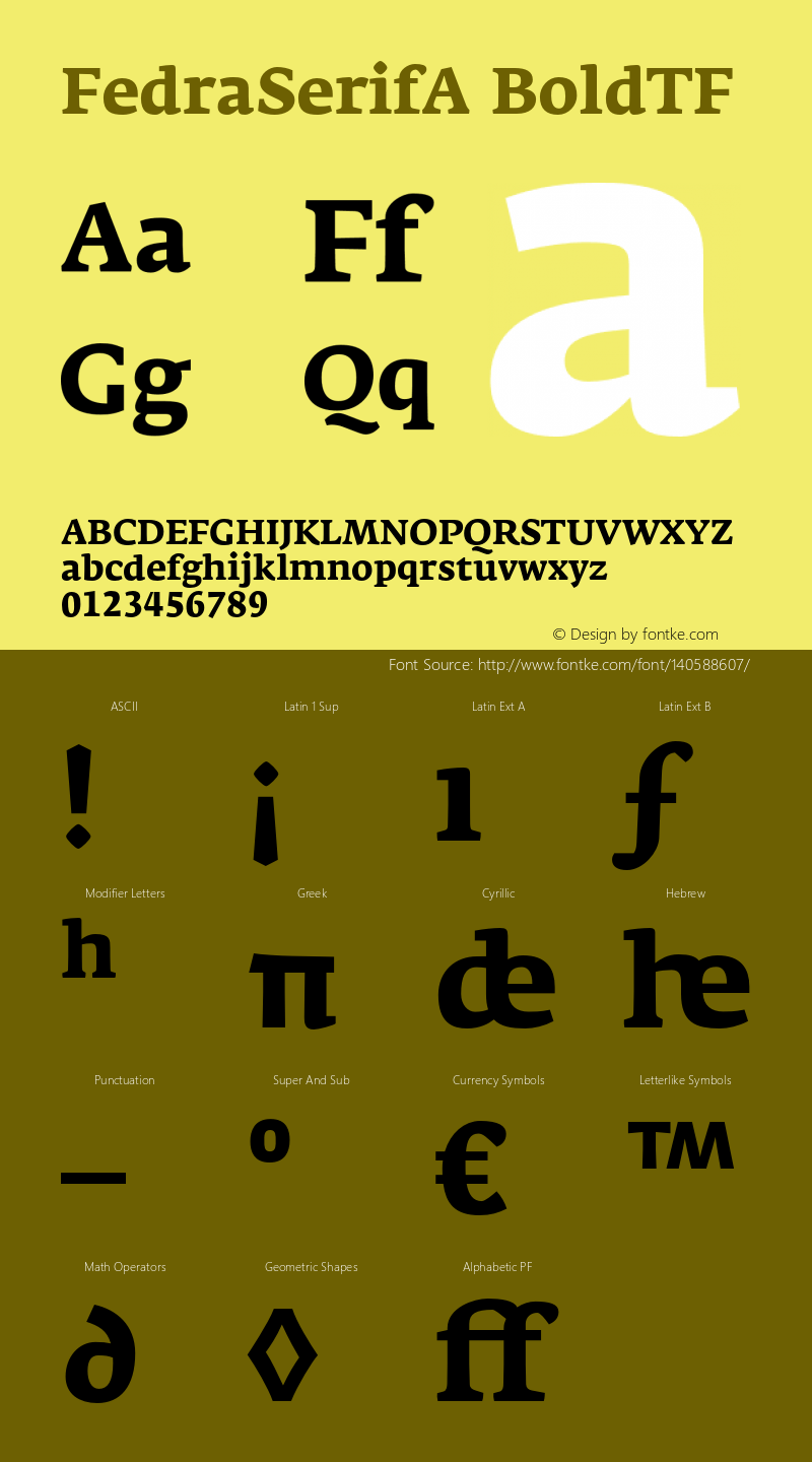 FedraSerifA-BoldTF 001.000 Font Sample