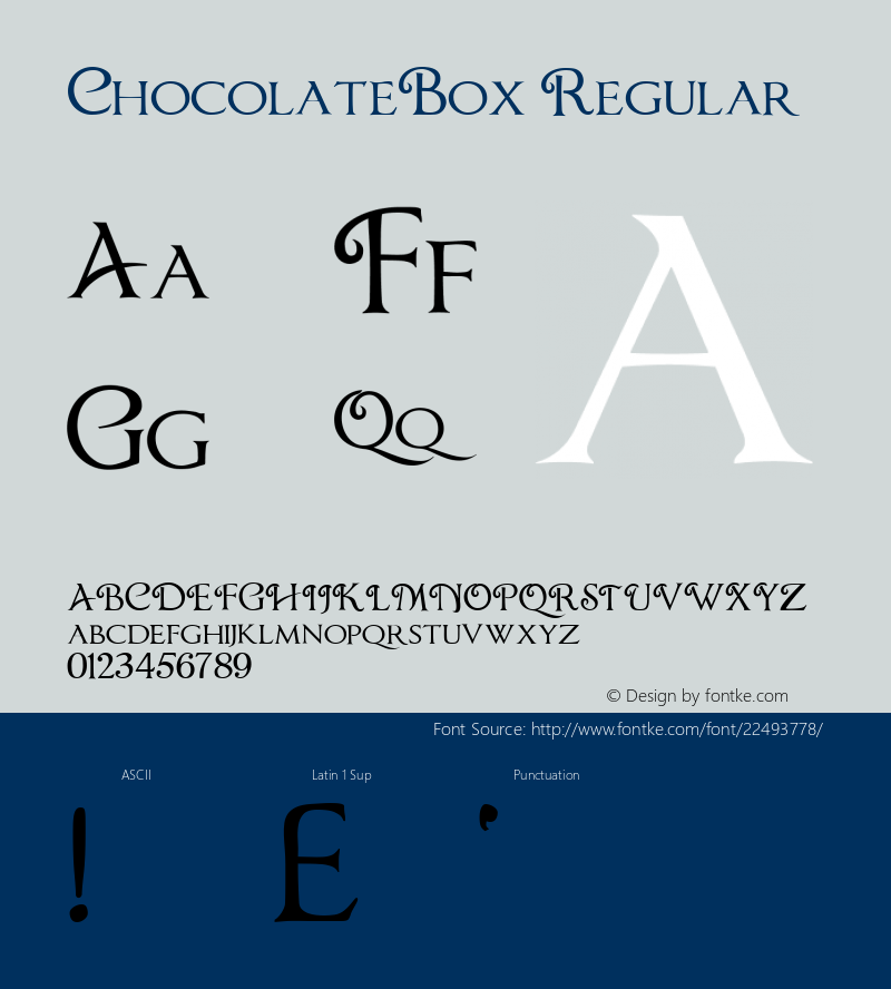 ChocolateBox 001.003 Font Sample