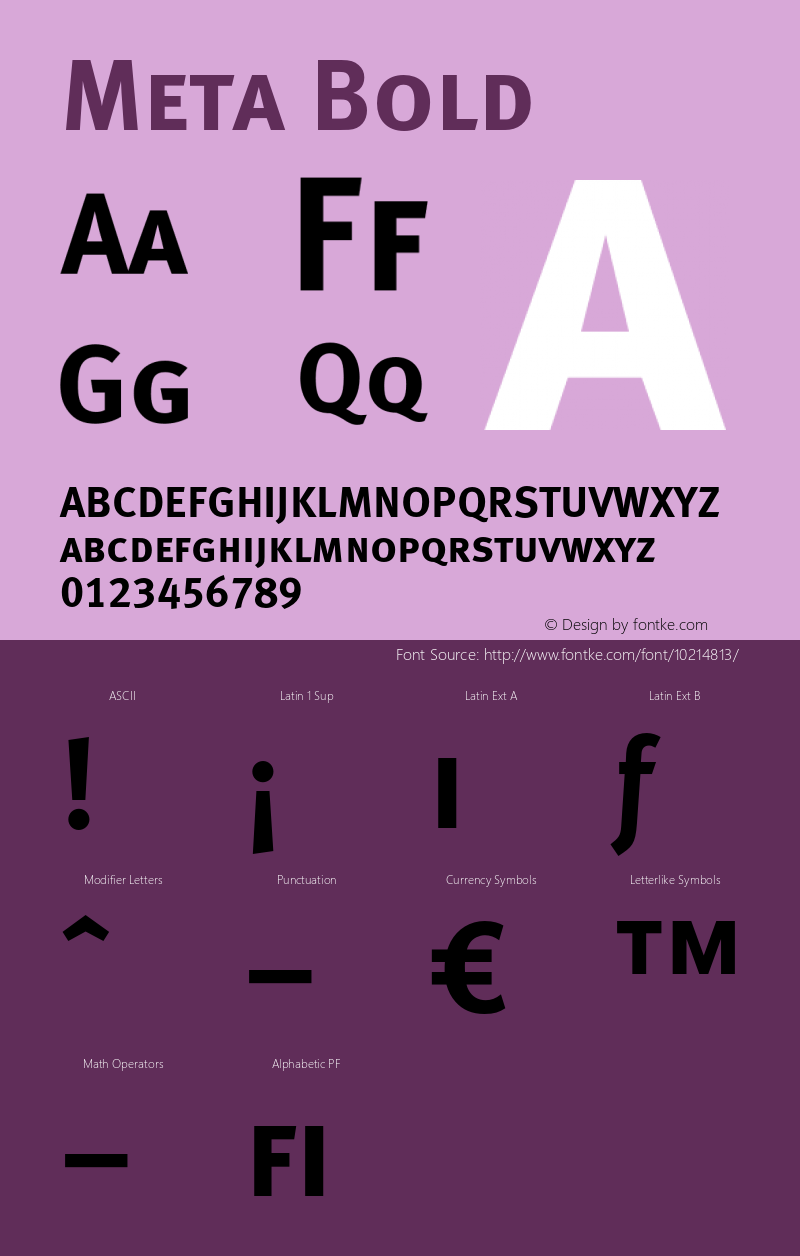 Meta Bold 004.301 Font Sample