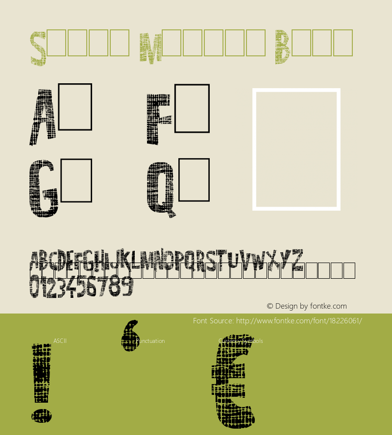 Super Modern Book Version 1.00 September 25, 2 Font Sample