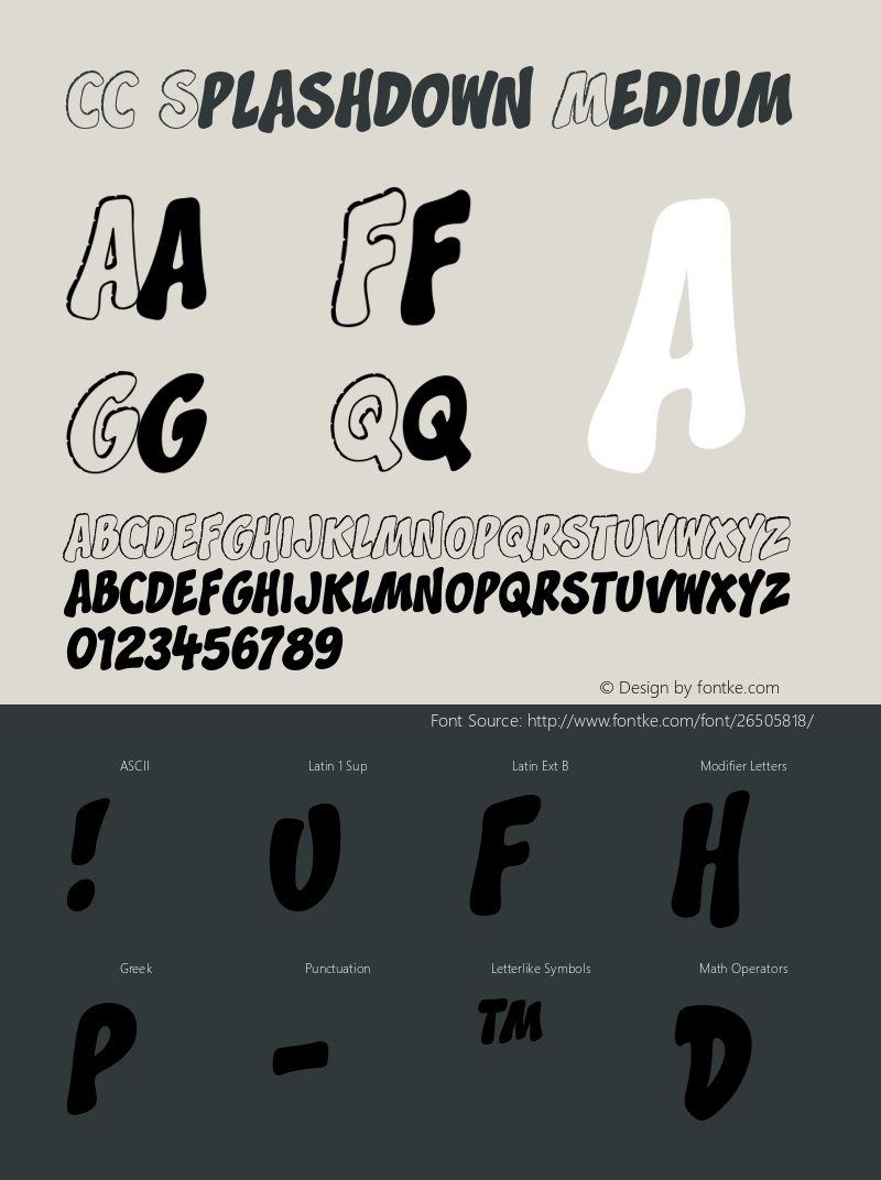 CCSplashdownMedium 001.000 Font Sample