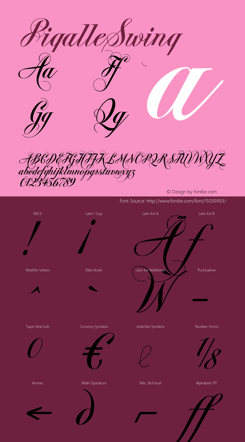 PigalleSwing ☞ Version 001.001;com.myfonts.easy.autographis.pigalle-swing.regular.wfkit2.version.3RGh Font Sample
