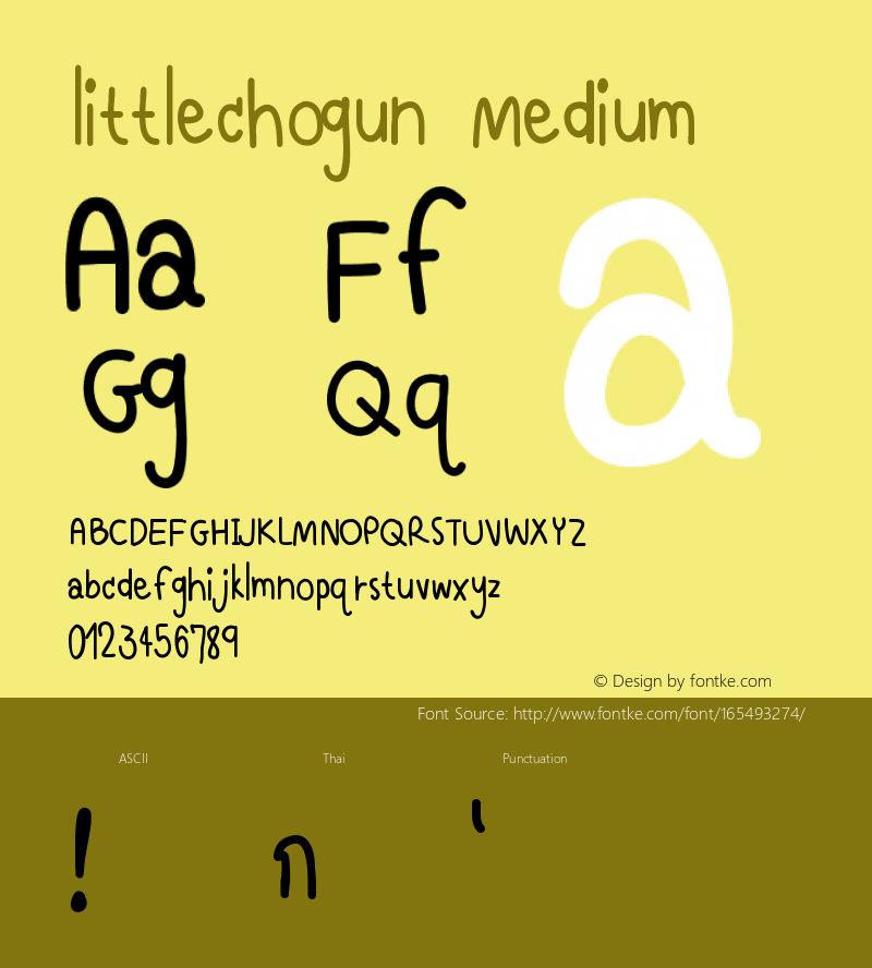 littlechogun Version 001.000 Font Sample