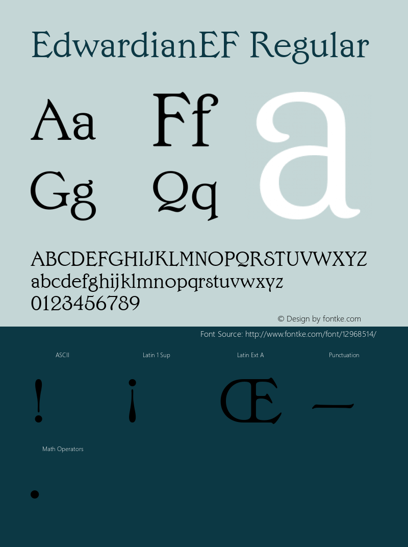 EdwardianEF Regular 001.000 Font Sample