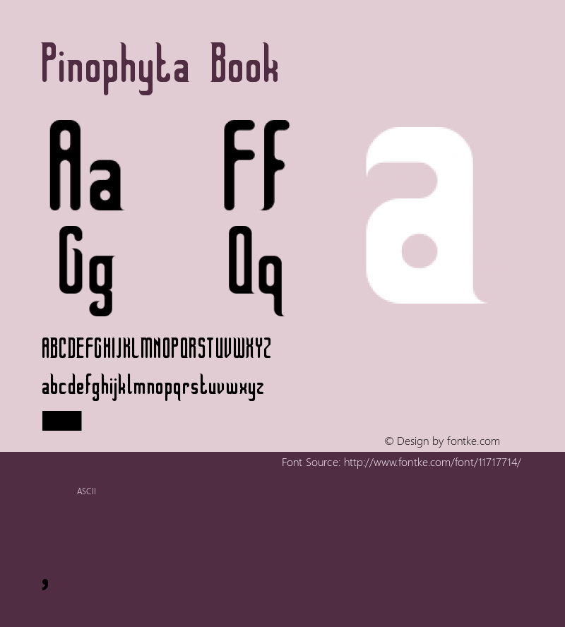Pinophyta Book Version 1.0 Font Sample