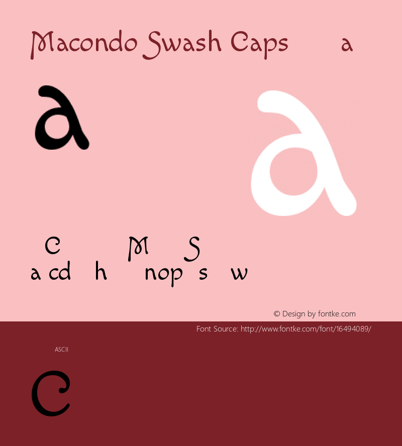 Macondo Swash Caps Regular Version 2.001 Font Sample