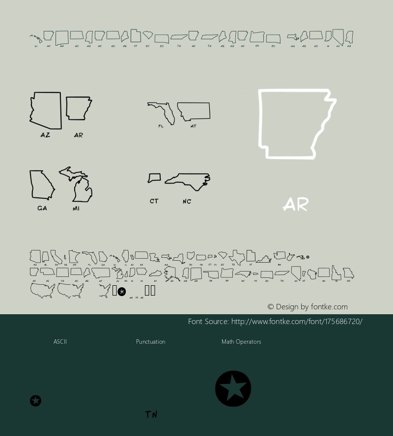 HandmadeUSstatemaps Version 001.000图片样张