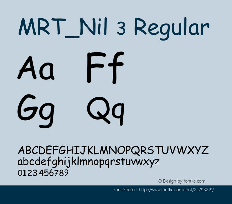 MRT_Nil 3 Modified:1995-2010 MRT www.win2farsi.com Font Sample