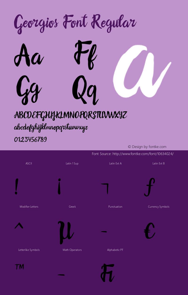 Georgios Font Regular 1.000 Font Sample