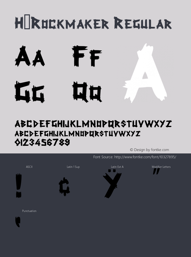 H_Rockmaker Regular 1997.01.22 Font Sample