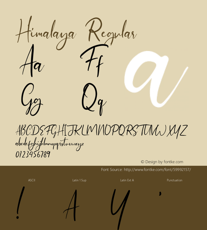 Himalaya Version 1.002;Fontself Maker 3.5.1 Font Sample