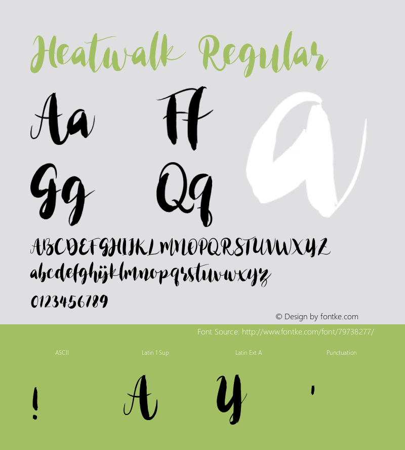 Heatwalk Version 1.005;Fontself Maker 3.5.1 Font Sample