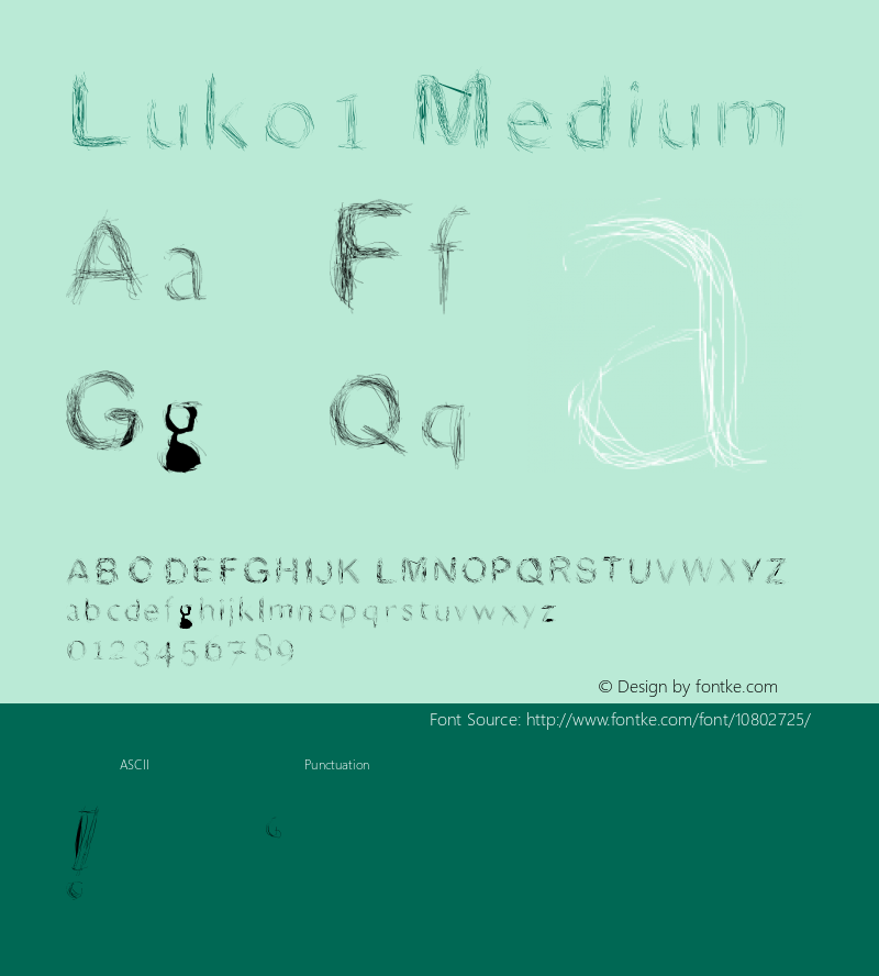 Luko1 Medium Version 001.000 Font Sample