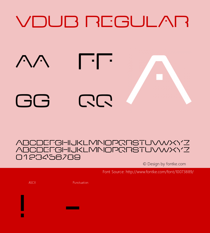 VDub Regular Macromedia Fontographer 4.1 12/10/97 Font Sample