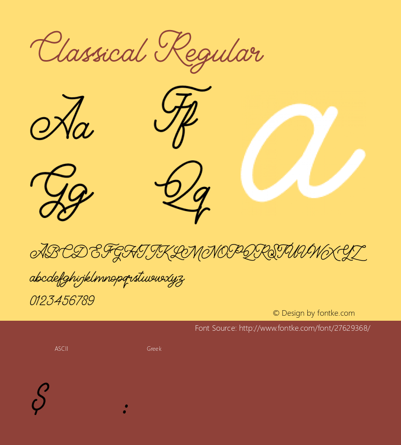 Classical Version 1.00;November 22, 2018;FontCreator 11.5.0.2427 64-bit Font Sample