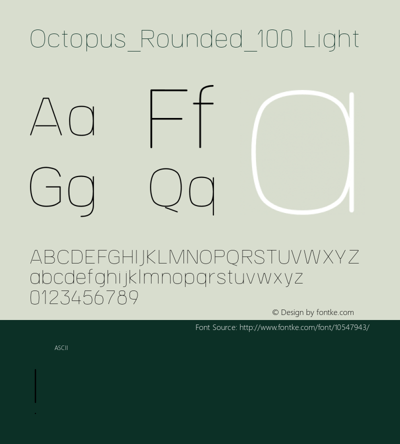 Octopus_Rounded_100 Light Version 1.0 Font Sample