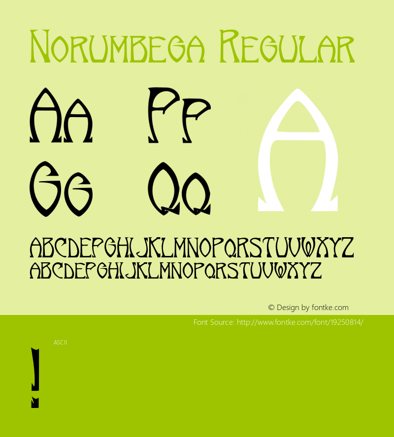 Norumbega 001.000 Font Sample