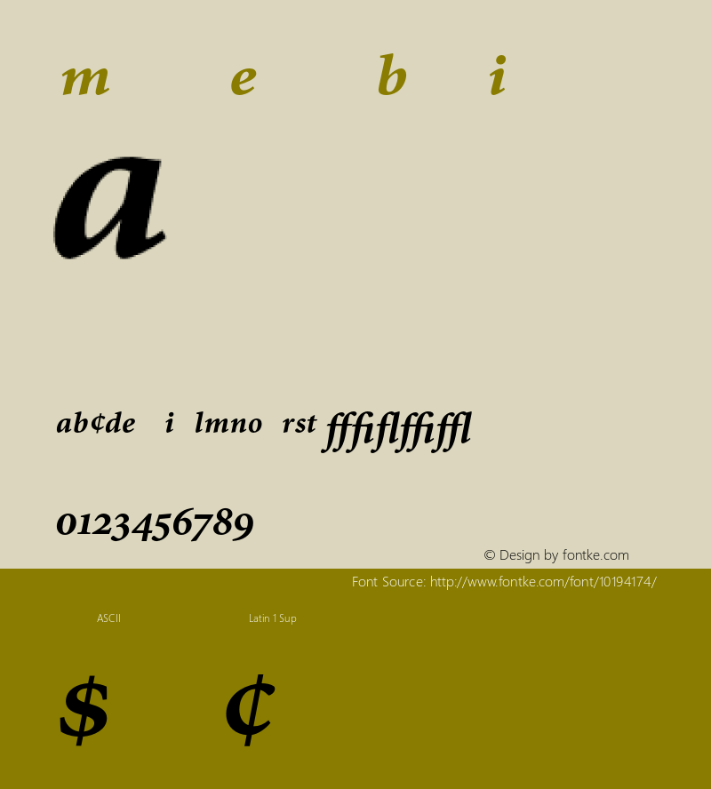 Minion Expert Bold Italic 001.000 Font Sample